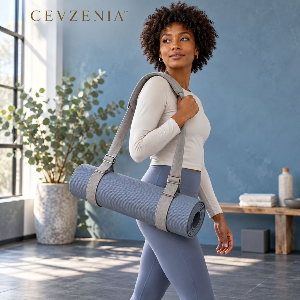 𝑪𝑬𝑽𝒁𝑬𝑵𝑰𝑨™ Foldover Yoga Mat Sling | Adjustable Shoulder Carry Strap