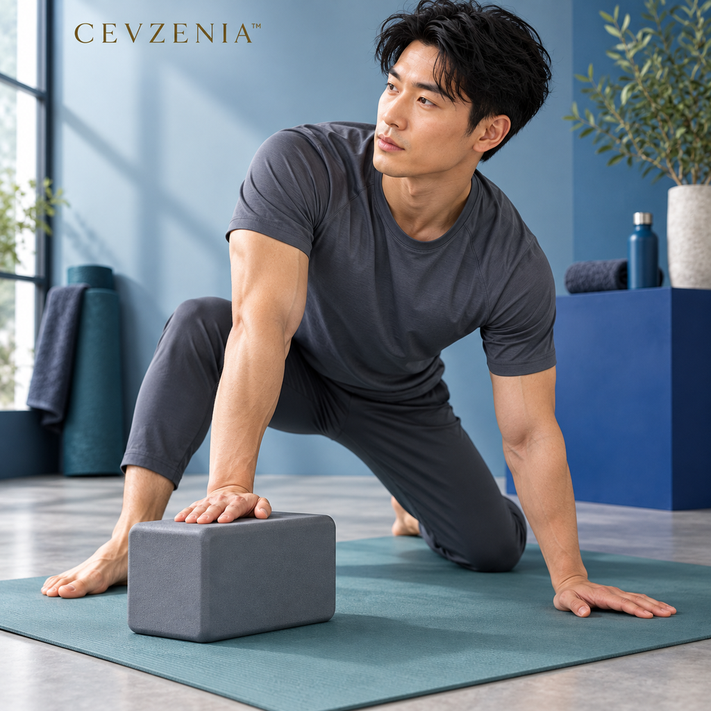 𝑪𝑬𝑽𝒁𝑬𝑵𝑰𝑨™ Arc Edge Foam Yoga Block | Lightweight Yoga Prop with Rounded Grip Edges