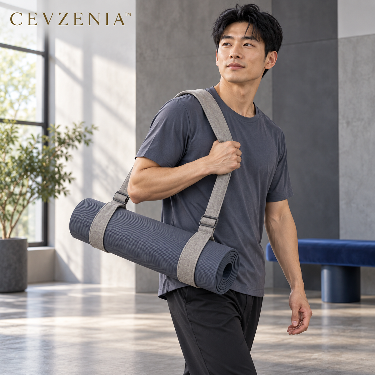 𝑪𝑬𝑽𝒁𝑬𝑵𝑰𝑨™ Foldover Yoga Mat Sling | Adjustable Shoulder Carry Strap