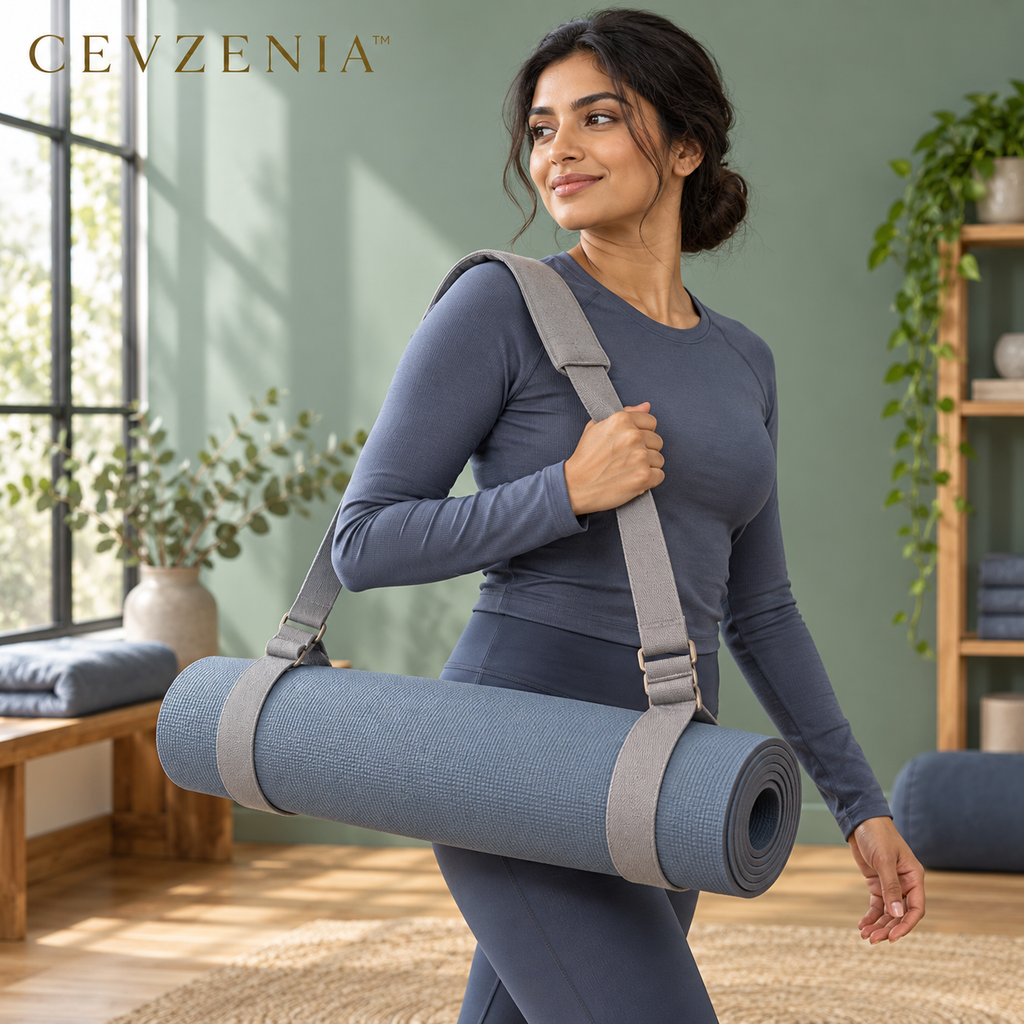 𝑪𝑬𝑽𝒁𝑬𝑵𝑰𝑨™ Foldover Yoga Mat Sling | Adjustable Shoulder Carry Strap