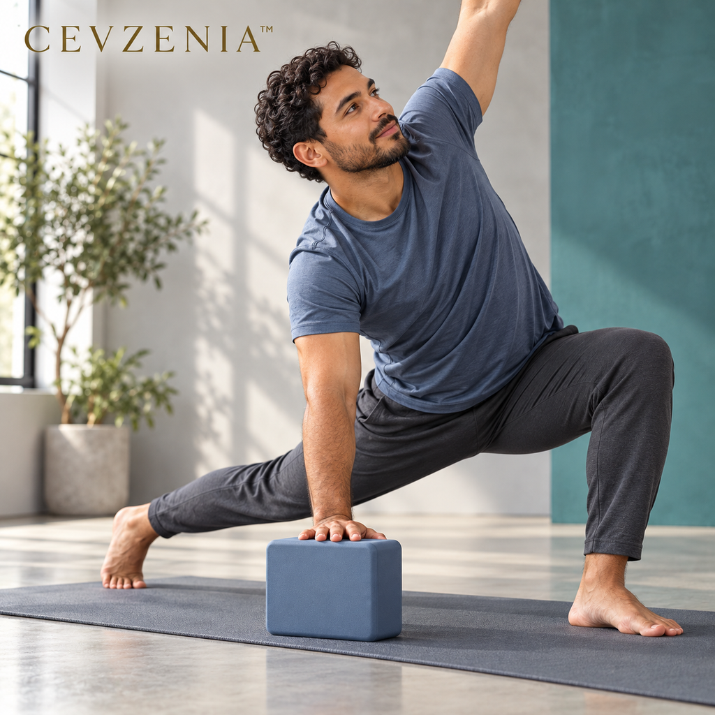 𝑪𝑬𝑽𝒁𝑬𝑵𝑰𝑨™ Arc Edge Foam Yoga Block | Lightweight Yoga Prop with Rounded Grip Edges